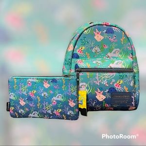 SpongeBob Squarepants Bikini Bottom AOP mini backpack and coin pouch set